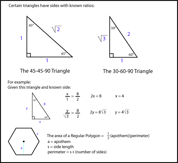 Special Triangles and Polygons